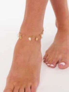 NWT Show Me Your Mumu Petit Moments Taylor Anklet ~ Gold